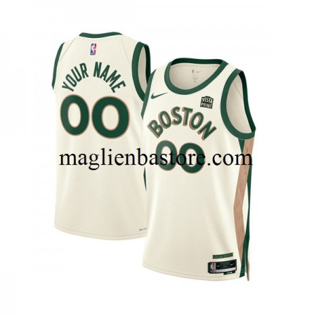 Maglia NBA Boston Celtics Personalizzate Nike 2023-2024 City Edition Bianco Swingman - Uomo